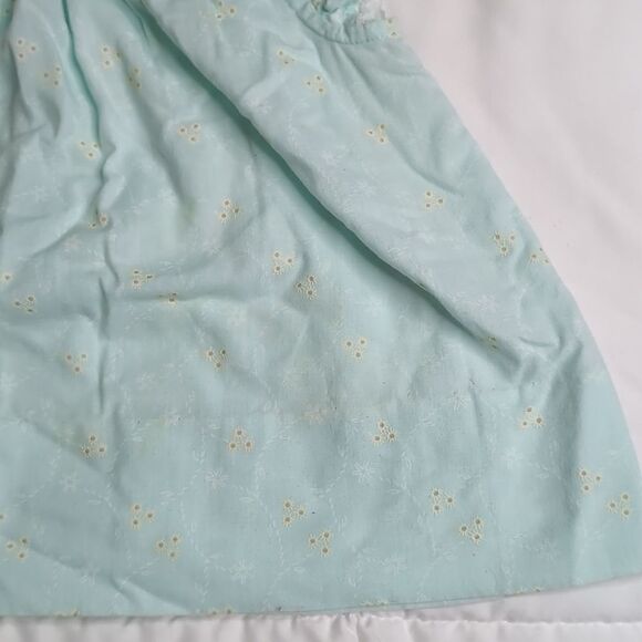 Vintage Baby Dress Blue with Eyelet Design - Picture 4 of 8